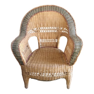 VINTAGE Chair, BOHO Adult Size Wicker Chair, Home Decor 