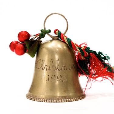 VINTAGE: 1992 - Silver Plated Brass Hand Made Bell - Verco  - India - SKU 13-143-00013841 