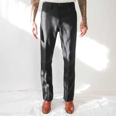 Vintage 70s Wrangler Black Sta Prest Bootcut Pants | Made in USA | Size 34x33 | Rockabilly, Greaser, Ska | 1970s Wrangler Flare Leg Pants 