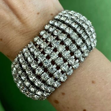 50s Designer Weiss Crystal Bracelet