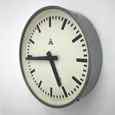 Vintage Industrial Wall Clock by Pragotron, 1950's 