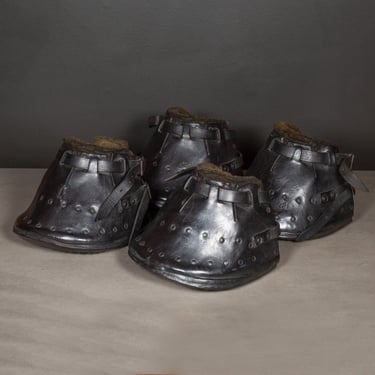 19th c. Leather Horseshoe Lawn Boots c.1860