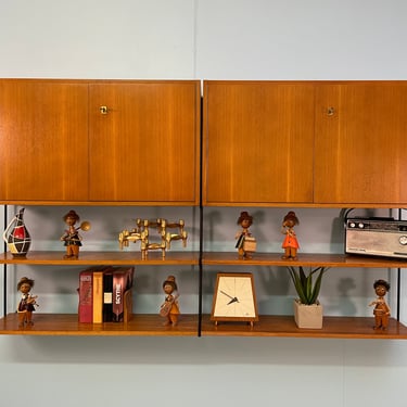 Original mid-century teak shelving system by Ernst Dieter Hilker for Omnia from the 1960s 