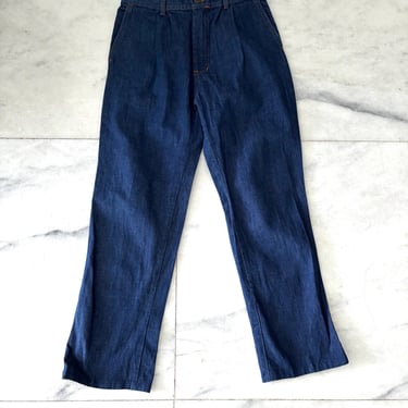 Women’s Laurente Jeans Vintage High Rise Mom Blue Straight Leg Pleated Size 13 