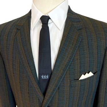 Vintage 1960s ATOMIC FLECK Wool Tweed Blazer ~ size 38 Reg to Long ~ Sack Sport Coat / Jacket ~ Rockabilly / Mod ~ Custom Tailored 