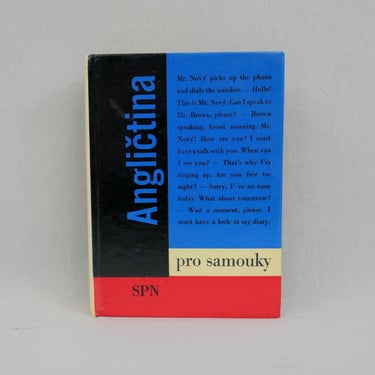 Czech Book: English for Self-Taught Students (1962) - Vintage English Grammar for Czech Speakers Language Textbook - Anglictina pro samouky 