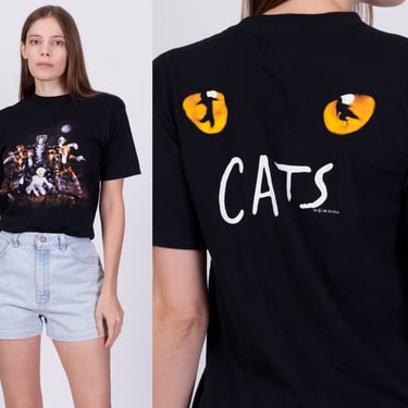 90s Cats Musical T Shirt - Extra Small | Vintage Broadway Play 1998 Movie Graphic Tee 