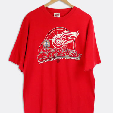 Vintage 2002 NHL Detroit Red Wings Stanley Cup Champions T Shirt Sz XL
