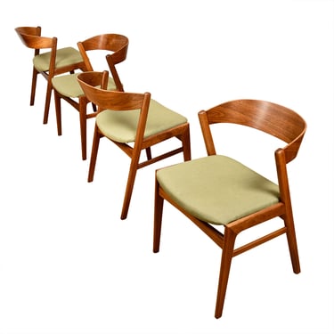 Set of 4 Kai Kristainsen Style Danish Modern Dining Chairs