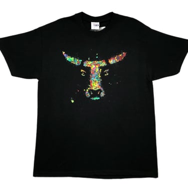 Vintage 90s NWT Hanes Beefy “Bull” Print Salesman Rep Graphic T-Shirt Size Large/XL 