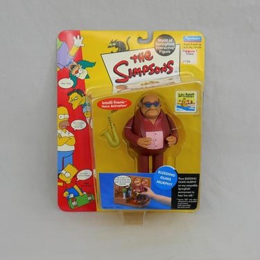 Vintage Bleeding Gums Murphy The Simpsons Toy - World of Springfield Interactive Figure - New in Package - 2001 Playmates 