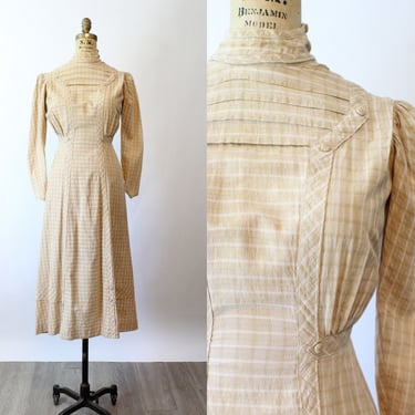 ANTIQUE 1905 edwardian COTTON dress xxs | new fall 