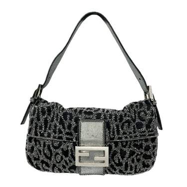 Fendi Cheetah Beaded Baguette Bag