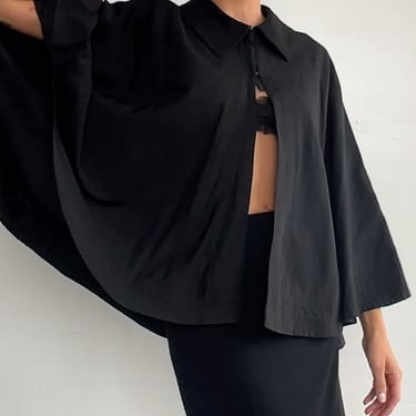 Black Victorian Wool Cape