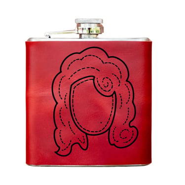 Limited Run | Icon Series | Leather Laser Printed Flask | Handmade | Dolly 