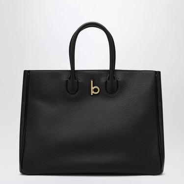 Burberry Rocking Horse Medium Black Leather Tote Women