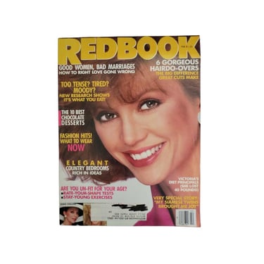 Vintage Redbook Magazine - February 1987 Issue - Women's Interest Magazines - Victoria Principal 