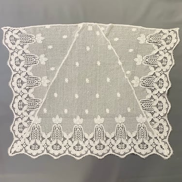MIGUELINA White Crochet Cotton Scarf Shawl