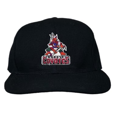 Vintage 90s Sports Specialties Phoenix Coyotes Hockey Embroidered Wool Blend NHL Plain Logo SnapBack Hat Cap 