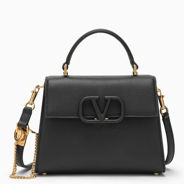 Valentino Garavani Black Vsling Handbag In Garnet Calfskin Women