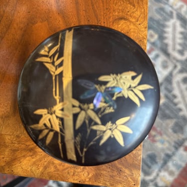 Vintage Japanese lacquerware coaster set