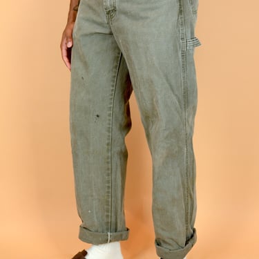 Reclaimed Green Dickies Carpenter Jeans Pants Trousers Brown Military 32x32 31x32 33x32 