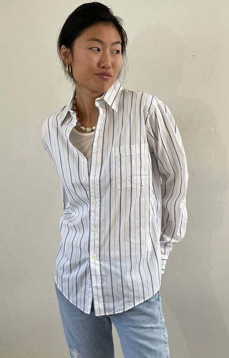 80s Dior boyfriend shirt / vintage Christian Dior Monsieur