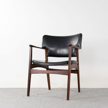 Danish Teak & Vinyl Arm Chair - (322-014) 