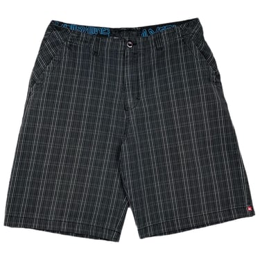 Vintage Y2K Quicksilver Plaid Baggy Wide Leg Surf/Skate Style Cargo Shorts Size W34 