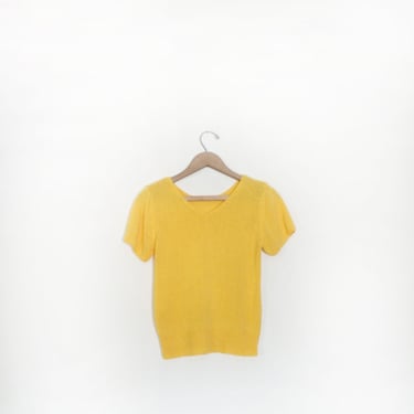 Sunny Yellow 90s Knit Top 