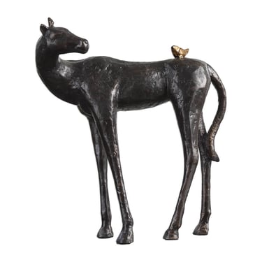 Hello Friend Cast Iron Horse Sculpture