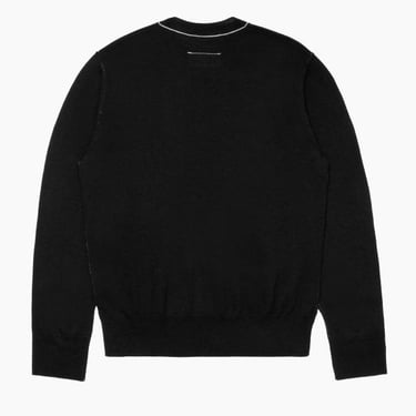 MM6 Maison Margiela Crewneck Numbers Sweater - Black