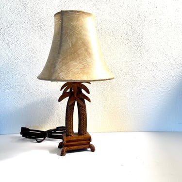 Vintage Tropical Palm Tree Textured Table Lamp by Cheyenne 
