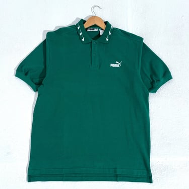 Vintage 1990's Puma Green Polo Sz. XL