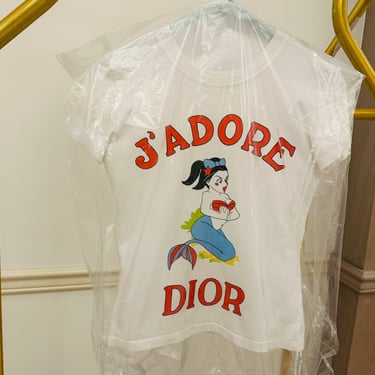 Dior White Mermaid Short Sleeve Top