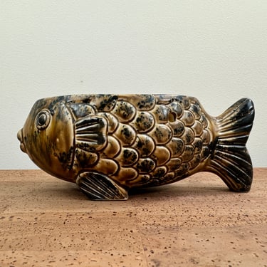 Vintage Figural Fish Koi Hangin Planter | Japan 