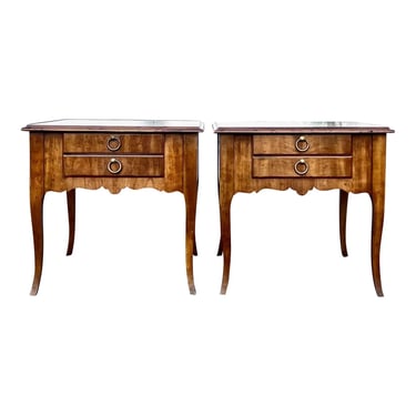 Vintage Country French Drexel Heritage Side Tables - a Pair 
