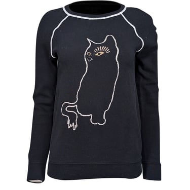 Marc by Marc Jacobs - Black Cotton Blend Sweater w/ Cat Motif S