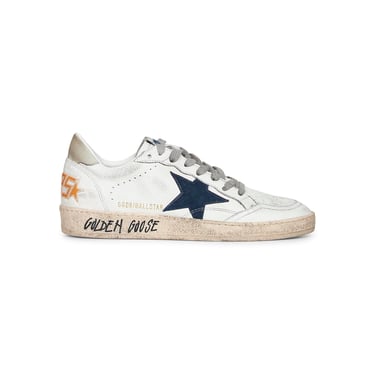 Golden Goose Men White Leather Ball Star Sneakers