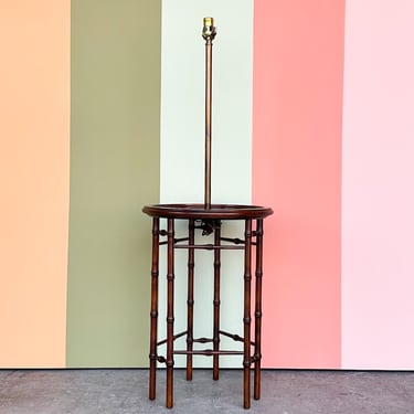 Frederick Cooper Faux Bamboo and Brass Table Lamp