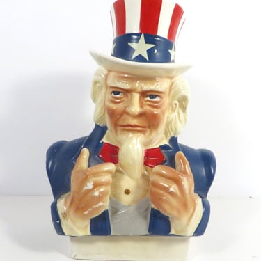 Vintage Uncle Sam Patriotic Ceramic Bank 