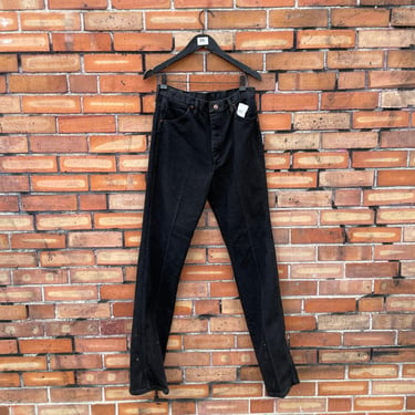 vintage 90s black stretch wrangler jeans / 31 x 36 