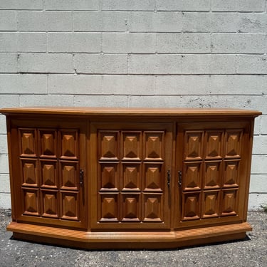 Mid Century Teak Cabinet Chest TV Console Cabinet Table Storage Spanish Boho Chic Style Bedroom Entry Way Vintage Regency CUSTOM PAINT Avail 