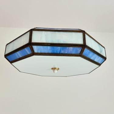 Blue Tiffany Style ceiling Light 