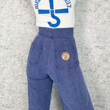 1960's Vintage Wide Leg Turtle Bax Jeans / Size 26 