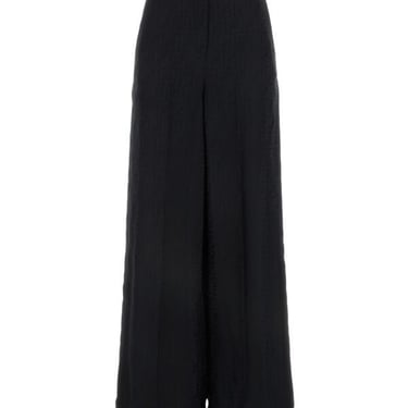 Fendi Woman Embroidered Twill Wide-Leg Pant