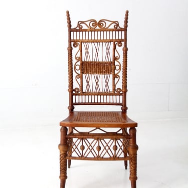 antique Heywood Brothers wicker chair 