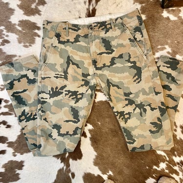 Retro Levi Strauss Camouflage straight Leg Pants size Waist 30 Length 32 