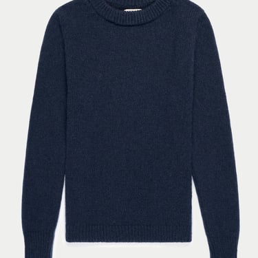 The Sarra Bracelet Cashmere Crewneck - Navy