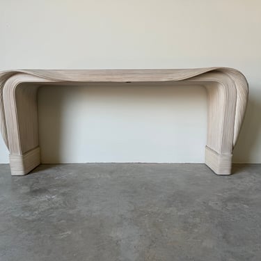 1980's Betty Cobonpue Split Reed " Sculptura" console  table 